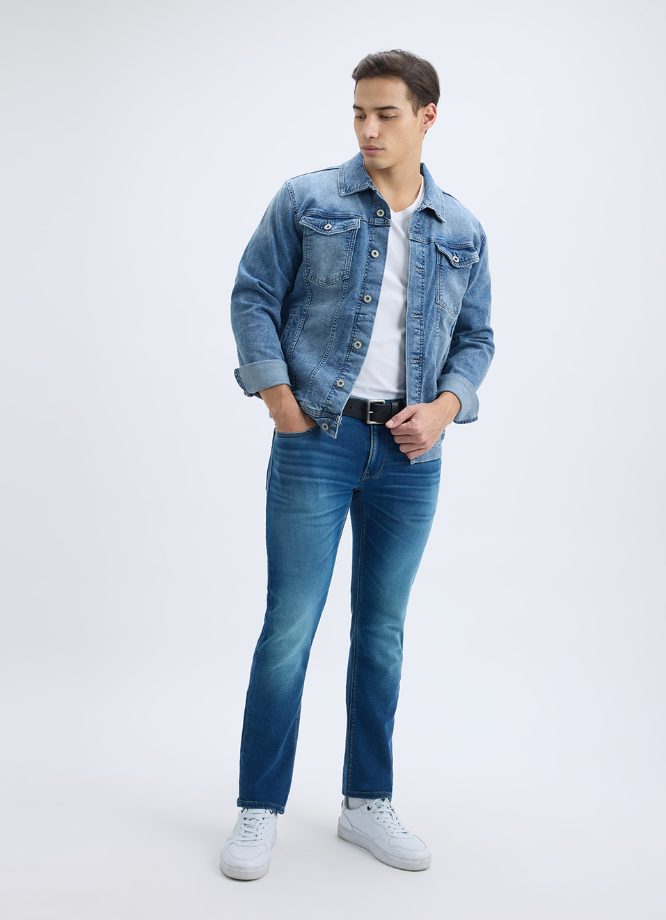 Men Green Mid Rise Slim Gymindigo Jogger Like Jeans, , large image number 1