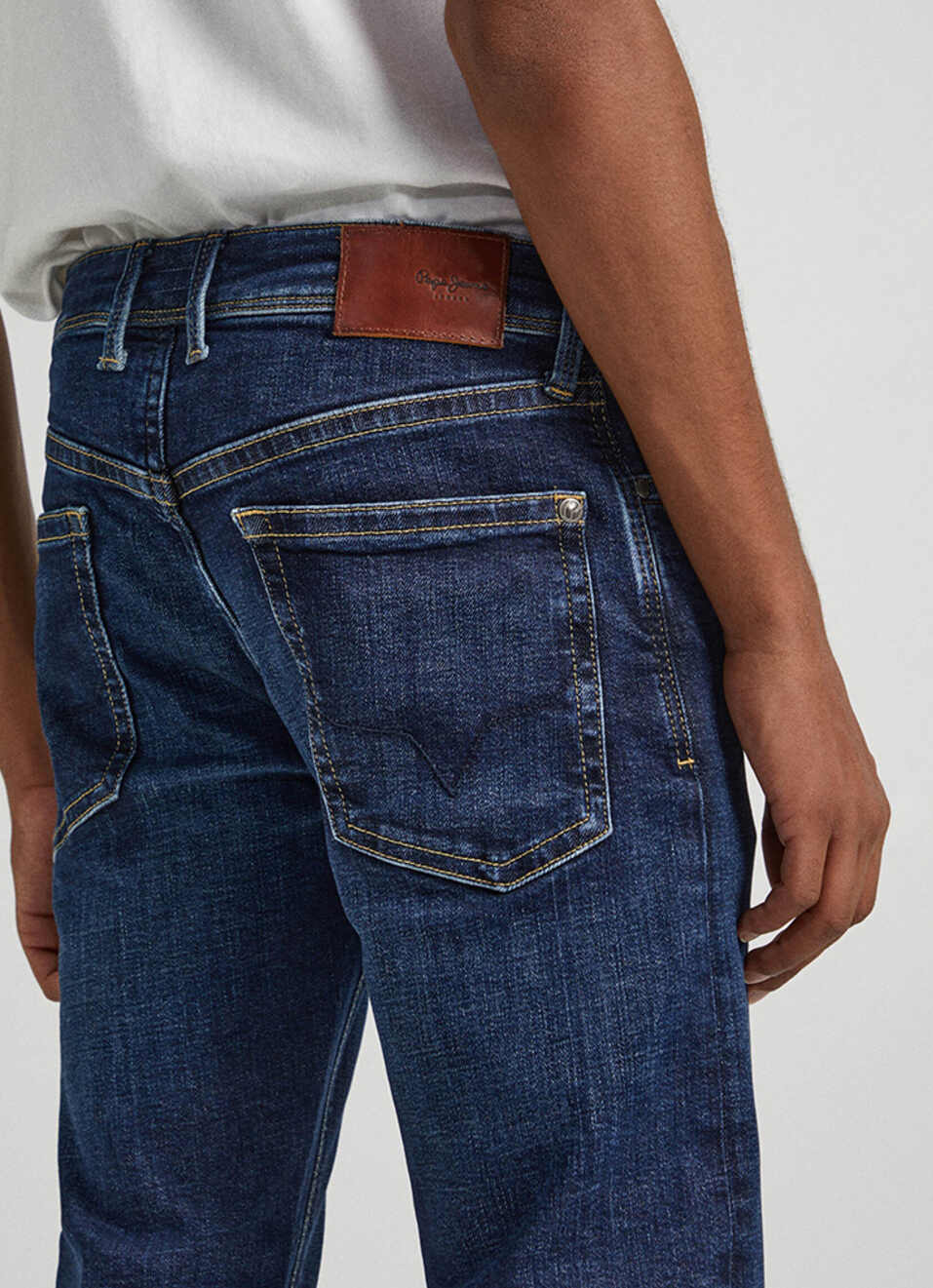 Hatch Blue Low Rise Straight Leg Jeans, , large image number 4