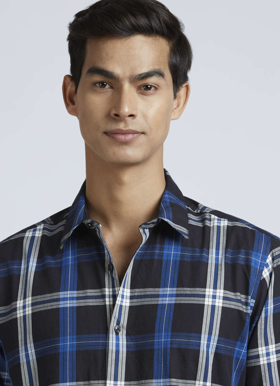 Navy Check Full Sleeve Shirt, , large image number 4
