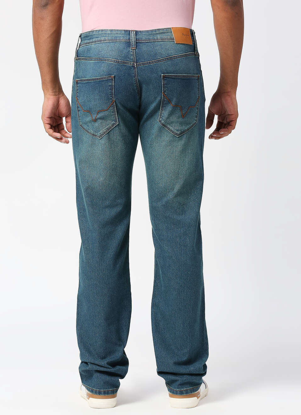 Holborne Green Tinted Mid Rise Straight Fit Jeans, , large image number 2