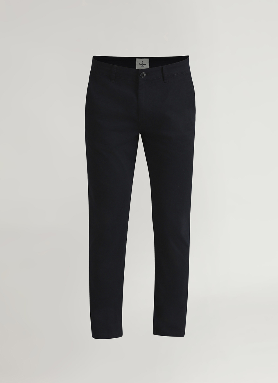 Men Navy Mid Rise Stretch Chinos, , large image number 6