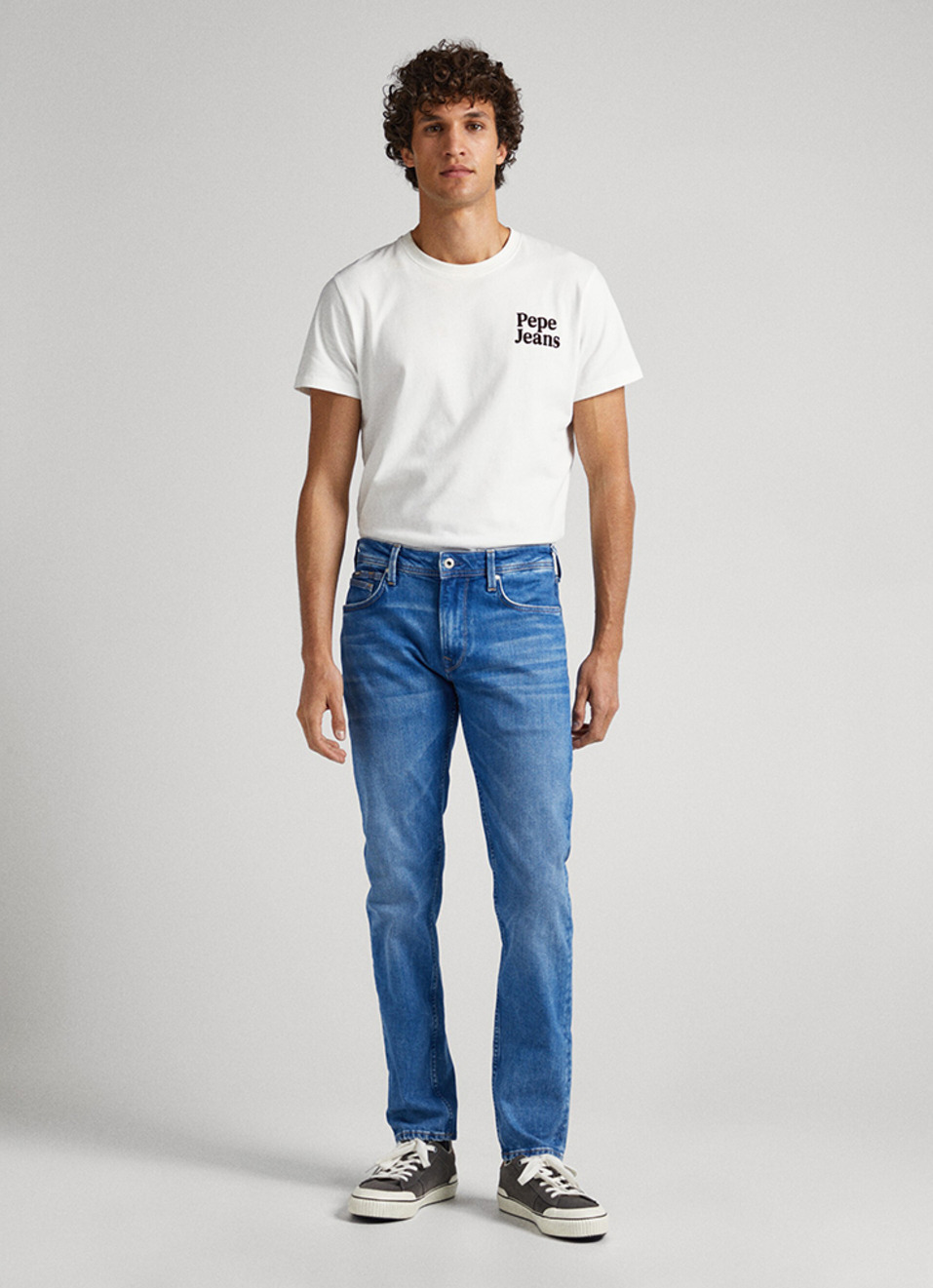 Hatch Blue Low Rise Straight Leg Jeans, , large image number 1