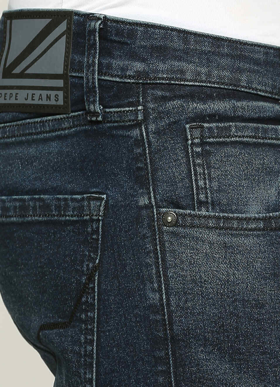 Vapour Dark Blue Low Waist Tapered Jeans, , large image number 4