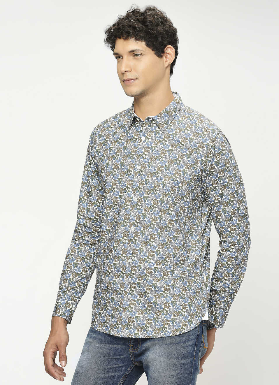 Brown Printed Full Sleeve Shirt, , large image number 3