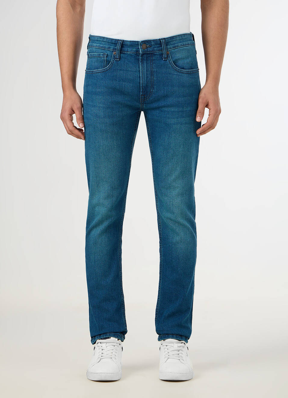 Men Green Slim Fit Low Rise Stretchable Jeans, , large image number 2