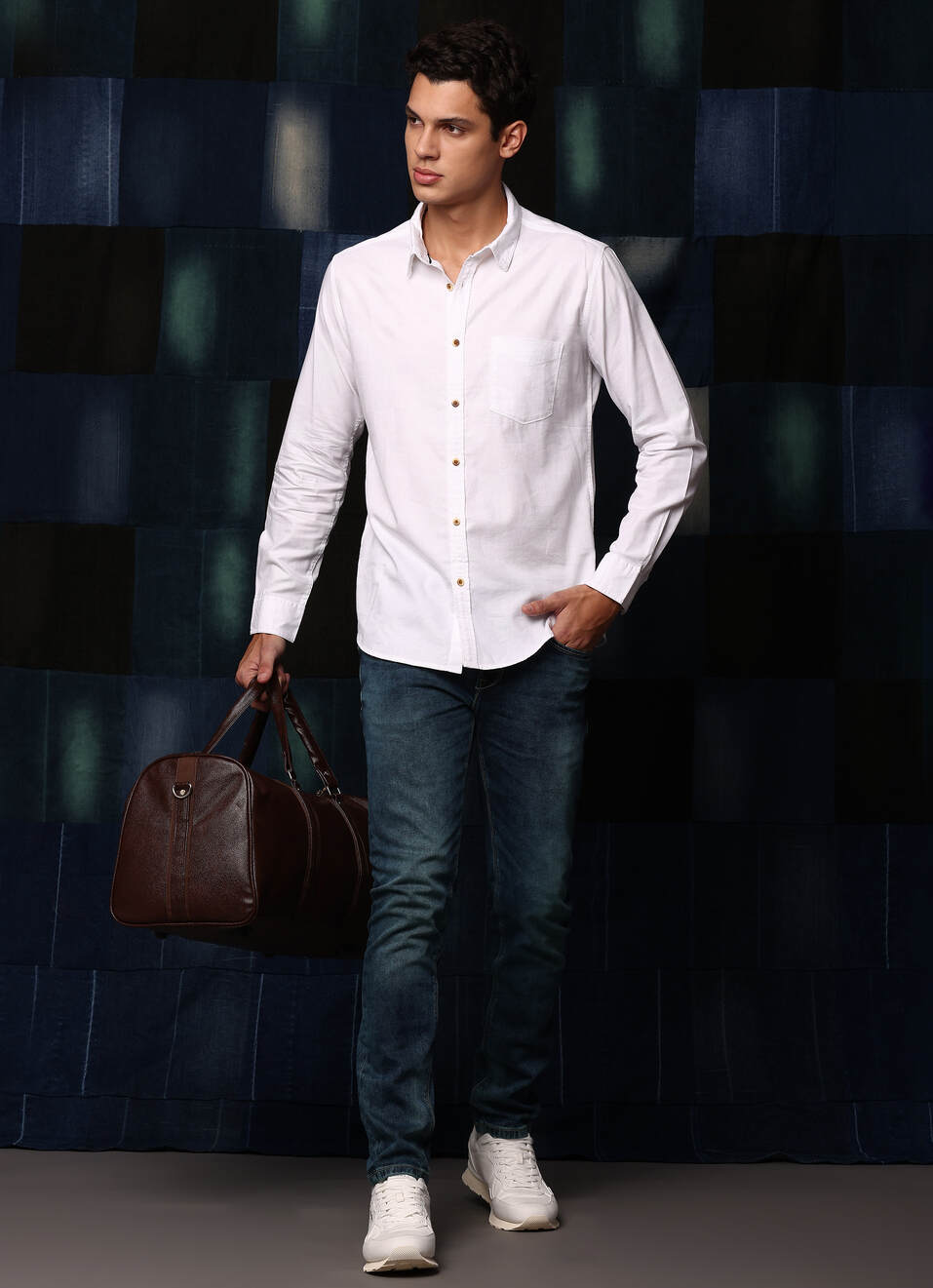 White Solid Full Sleeve Shirt, , large image number 5