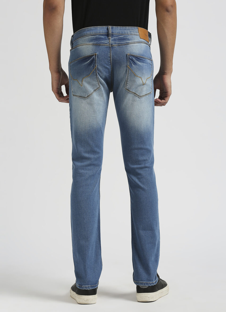 Vapour Blue Mid Rise Slim Fit Jeans, , large image number 1