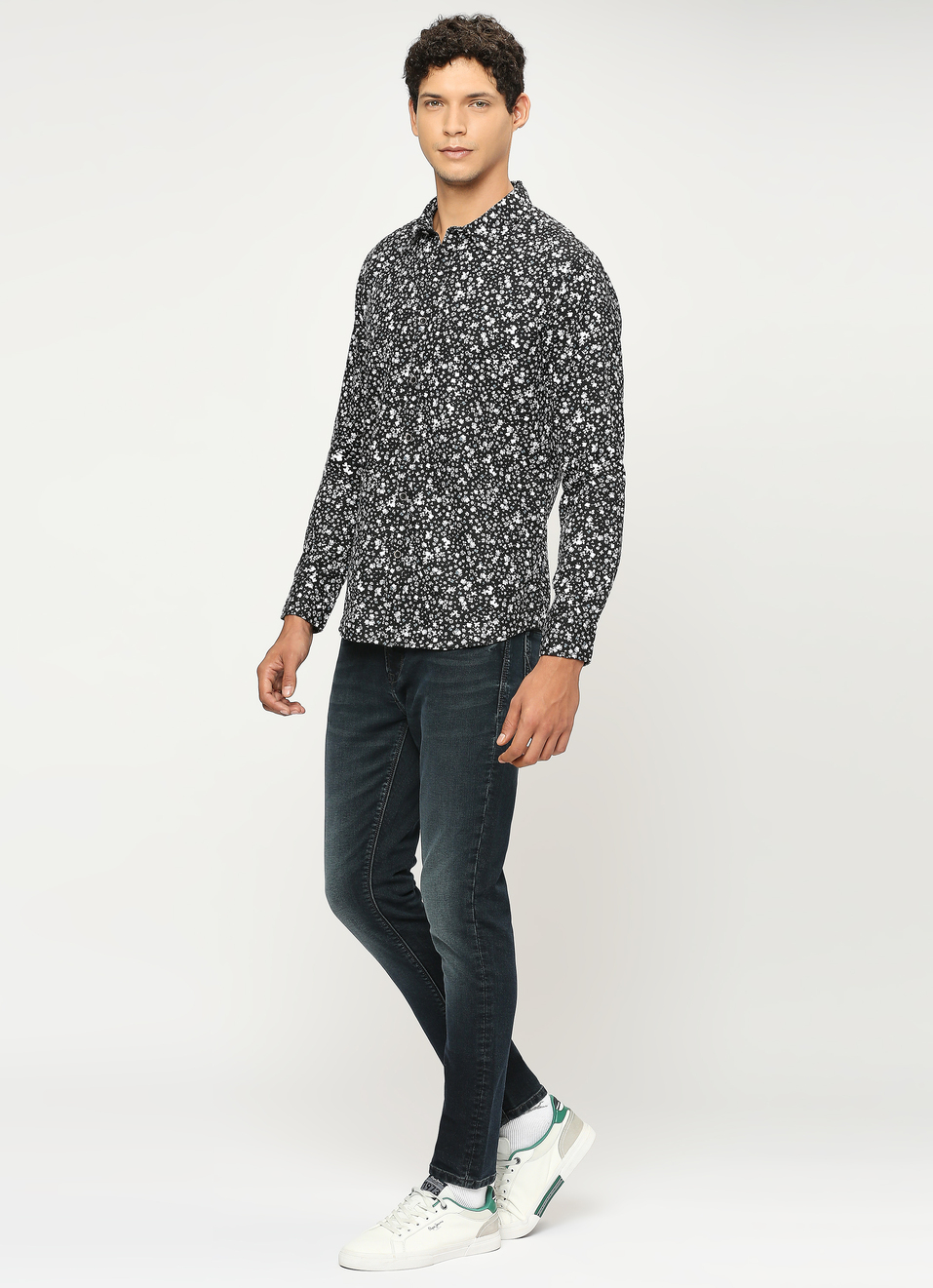 Black Printed Full Sleeve Shirt, , large image number 6
