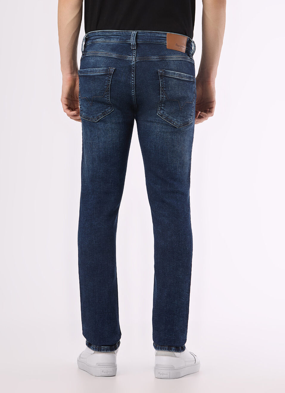 Men Blue Mid Rise Slim Fit Powerflex Jeans, , large image number 3