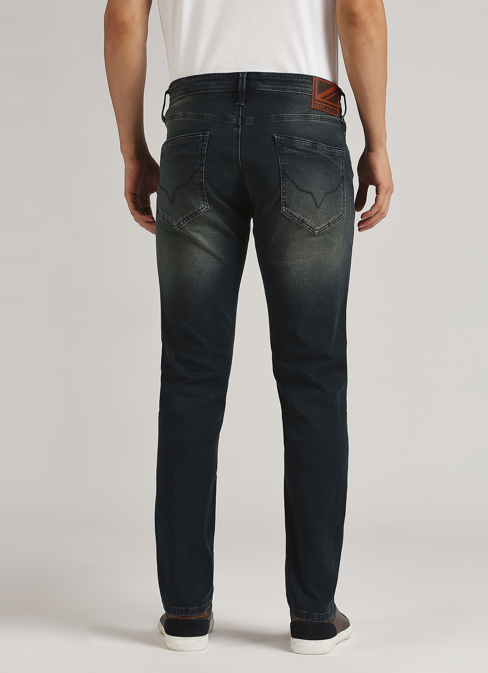 Vapour Dark Blue Low Rise Tapered Jeans, , large image number 3