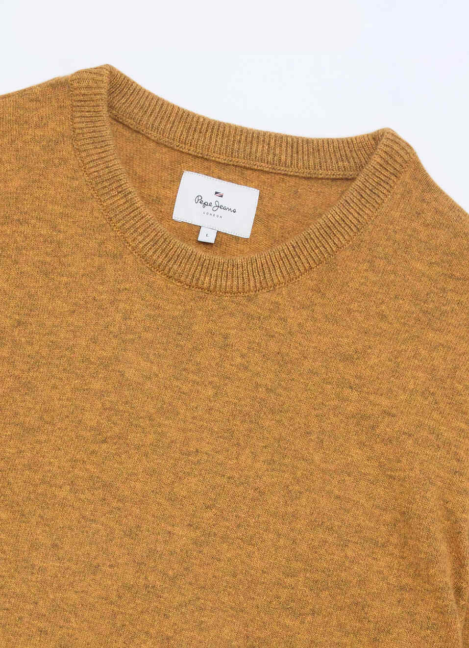Men Yellow Solid Regular Fit Crew Neck Sweater, , large image number 6