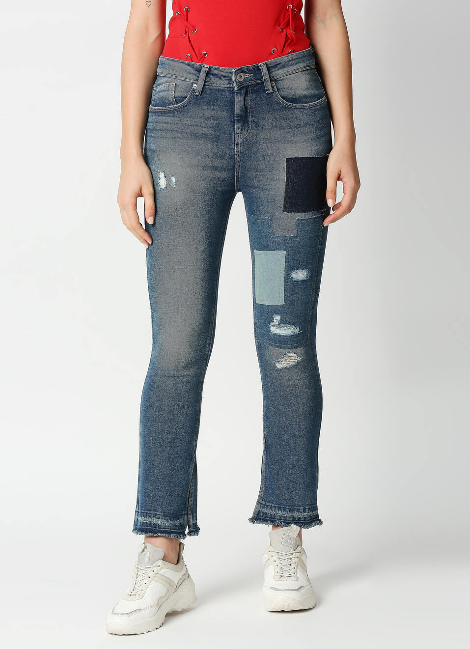 Dion Flare Slim Fit High Waist Flare Leg Jeans , , large image number 1
