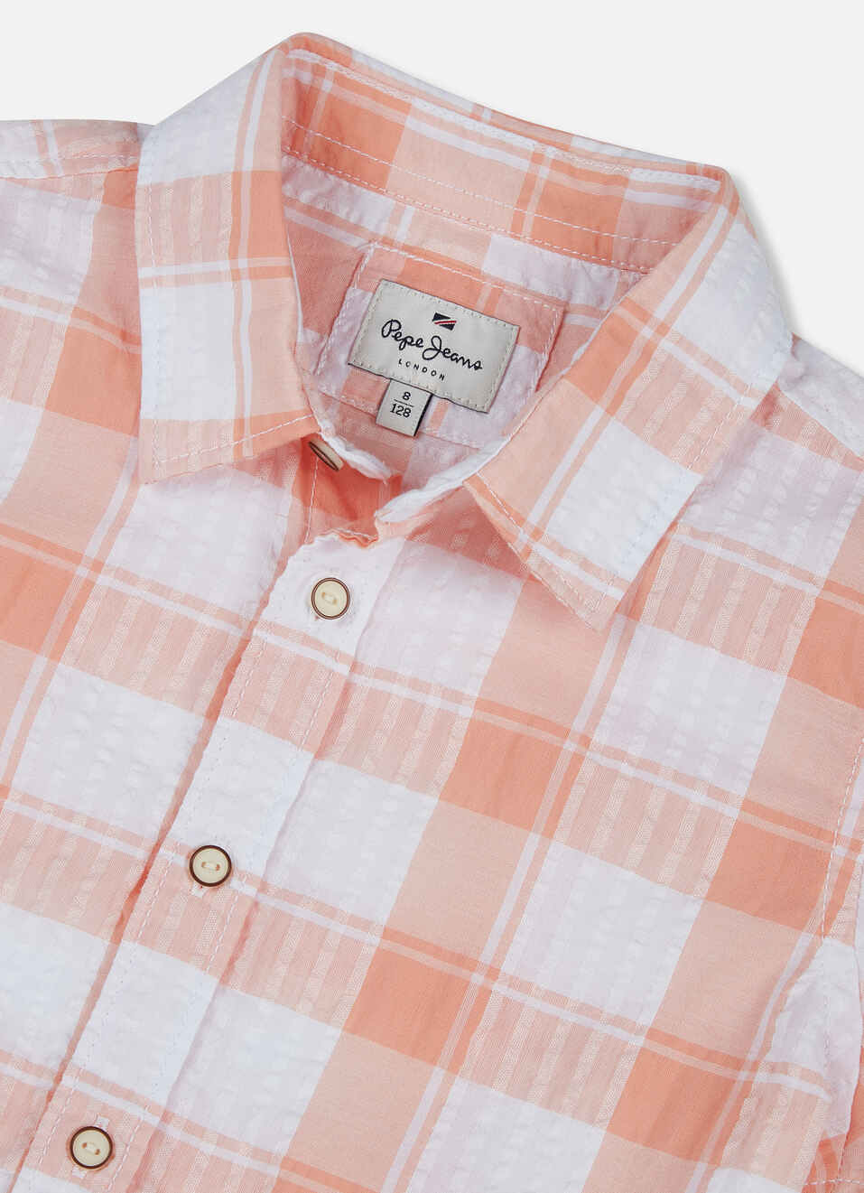 Boys Yellow Check Short Sleeve Shirt, , large image number 2