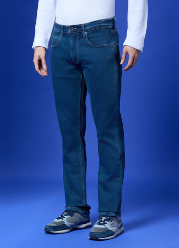 Holborne Blue Mid Rise Straight Jeans