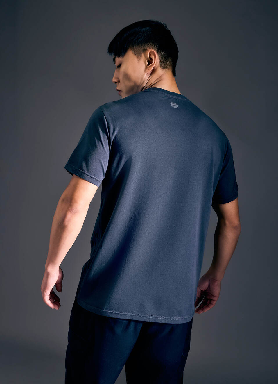 Men Grey Abstract Print Short Sleeve Stretch T-shirt, , large image number 2