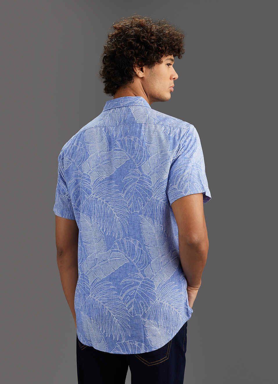 Men Grey Printed Shirt, , large image number 6