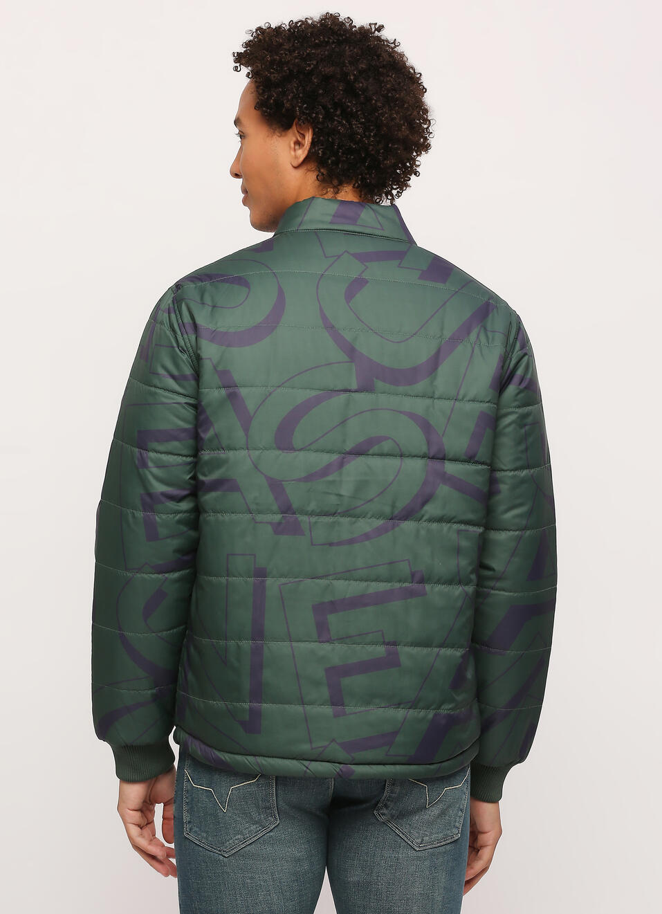 Green Reversible Puffer Jacket, , large image number 2