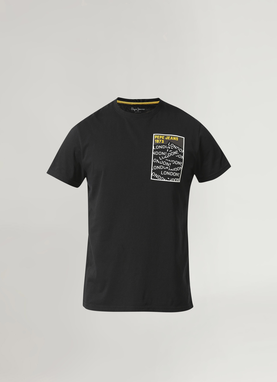Black Brand Print Short Sleeve T-shirt, , large image number 6