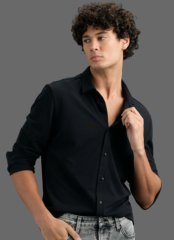 Men Black Solid Shirt