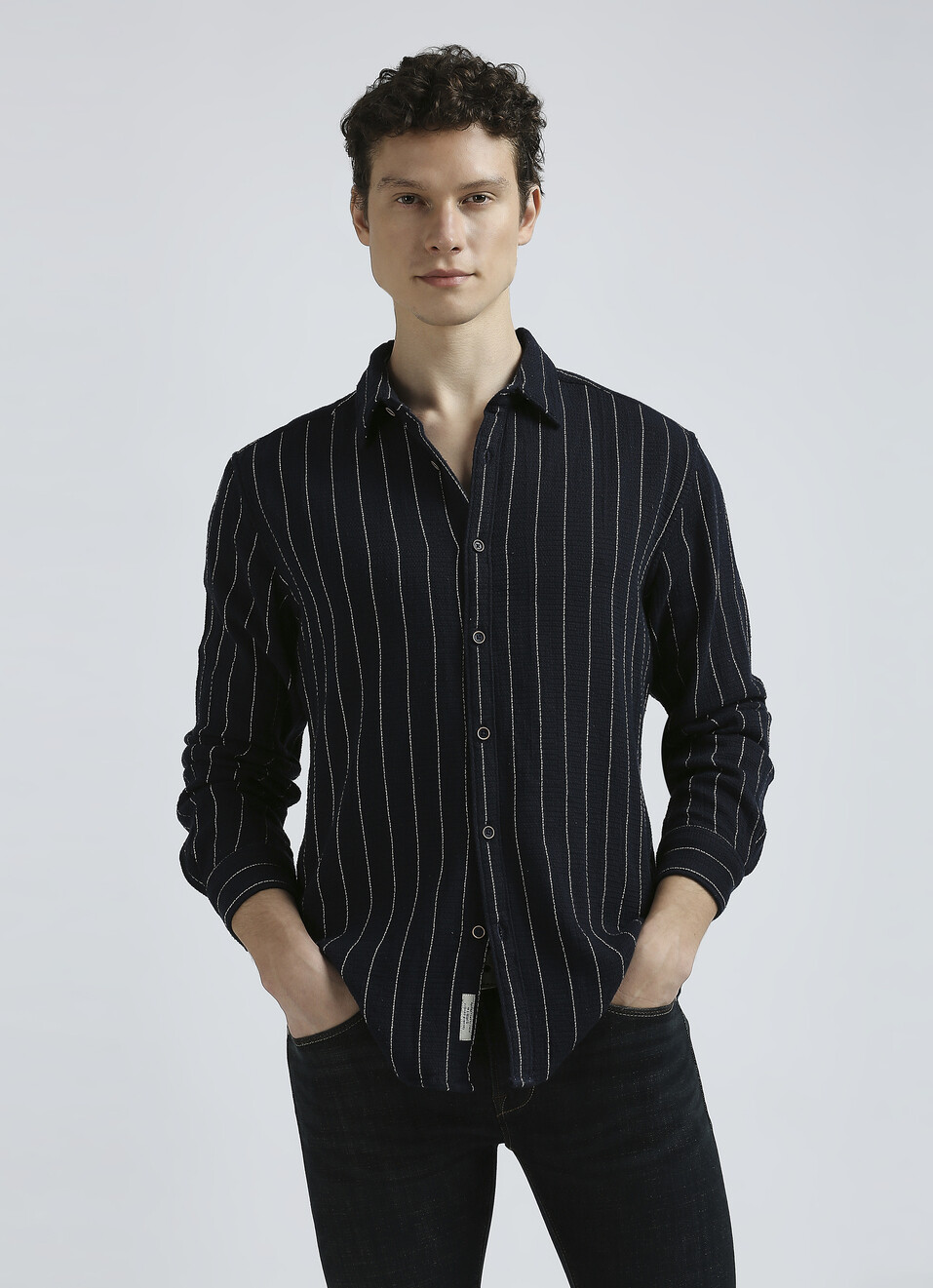 White Stripes Full Sleeve Shirt, , large image number 0