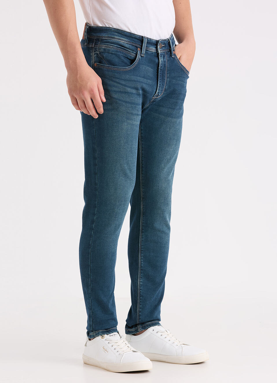 Men Green Mid Rise Slim Fit Gymindigo Jeans, , large image number 5