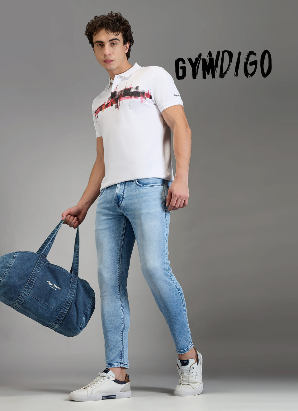 Men Blue Skinny Fit Mid Rise Stretchable Jeans, , large image number 1