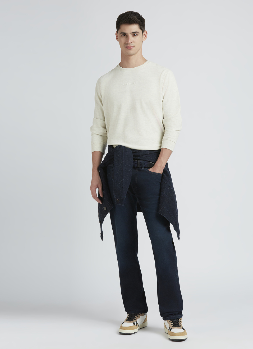 Ecru Full Sleeve Ottoman Sweatshirt, , large image number 5