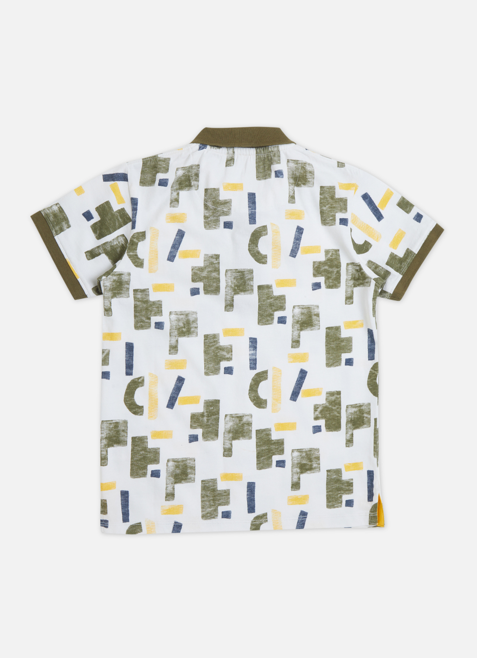 Boys Blue Typographic Print Short Sleeve Polo, , large image number 1