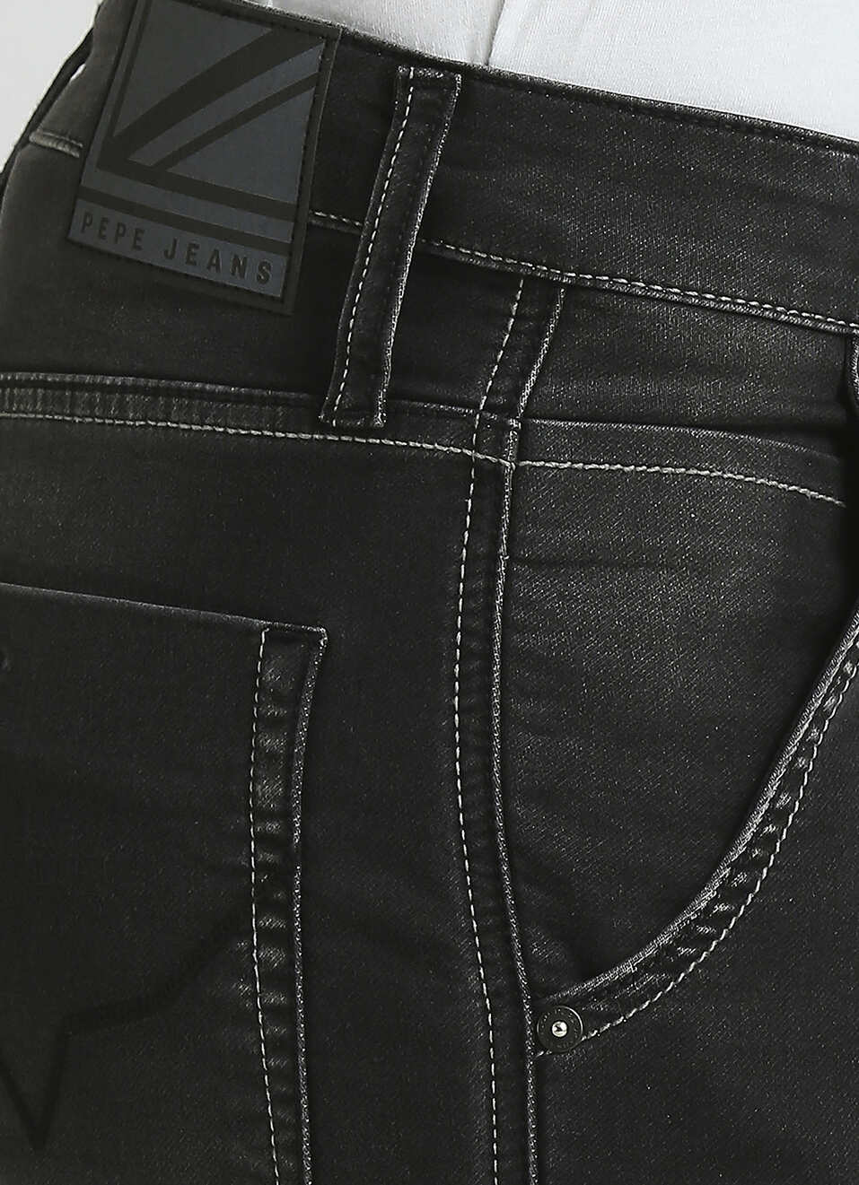 Black Mid Rise Tapered Jogger, , large image number 4