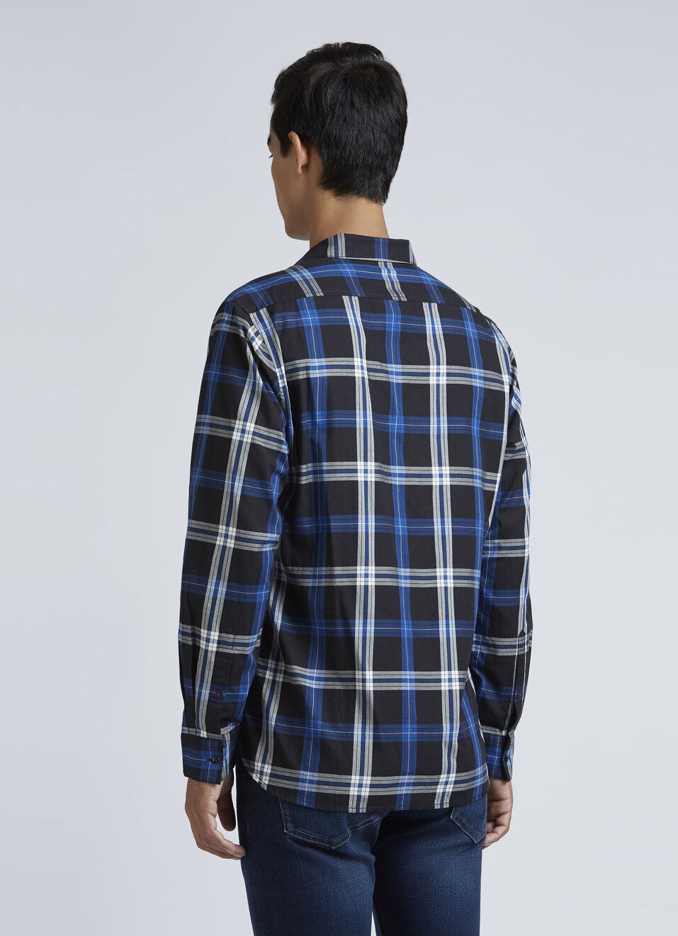 Navy Check Full Sleeve Shirt, , large image number 2