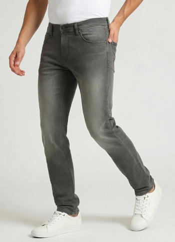 Vapour Grey Low Rise Tapered Fit Ecovero Jeans
