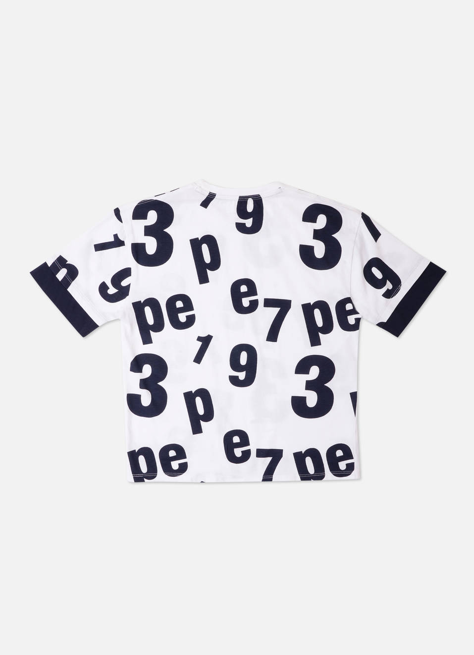 Boys Navy Letter Print Short Sleeve T-shirt, , large image number 1