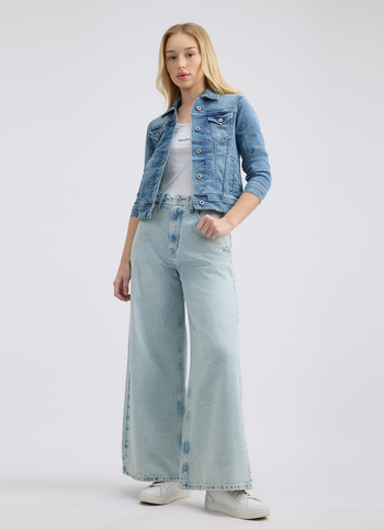 Women Blue Wide Leg Fit High Rise Jeans 
