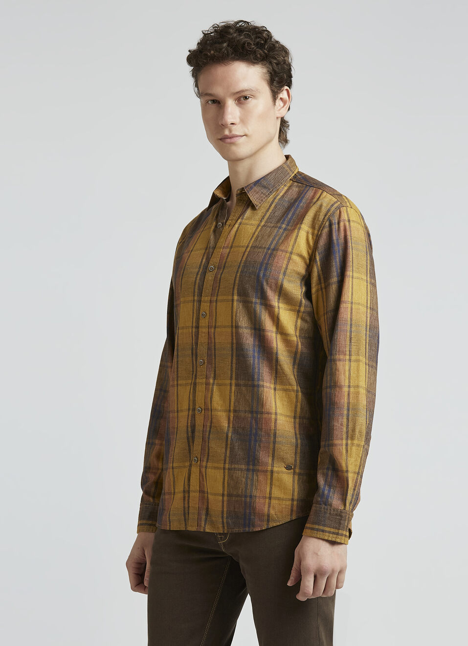 Yellow Check Full Sleeve Shirt, , large image number 3