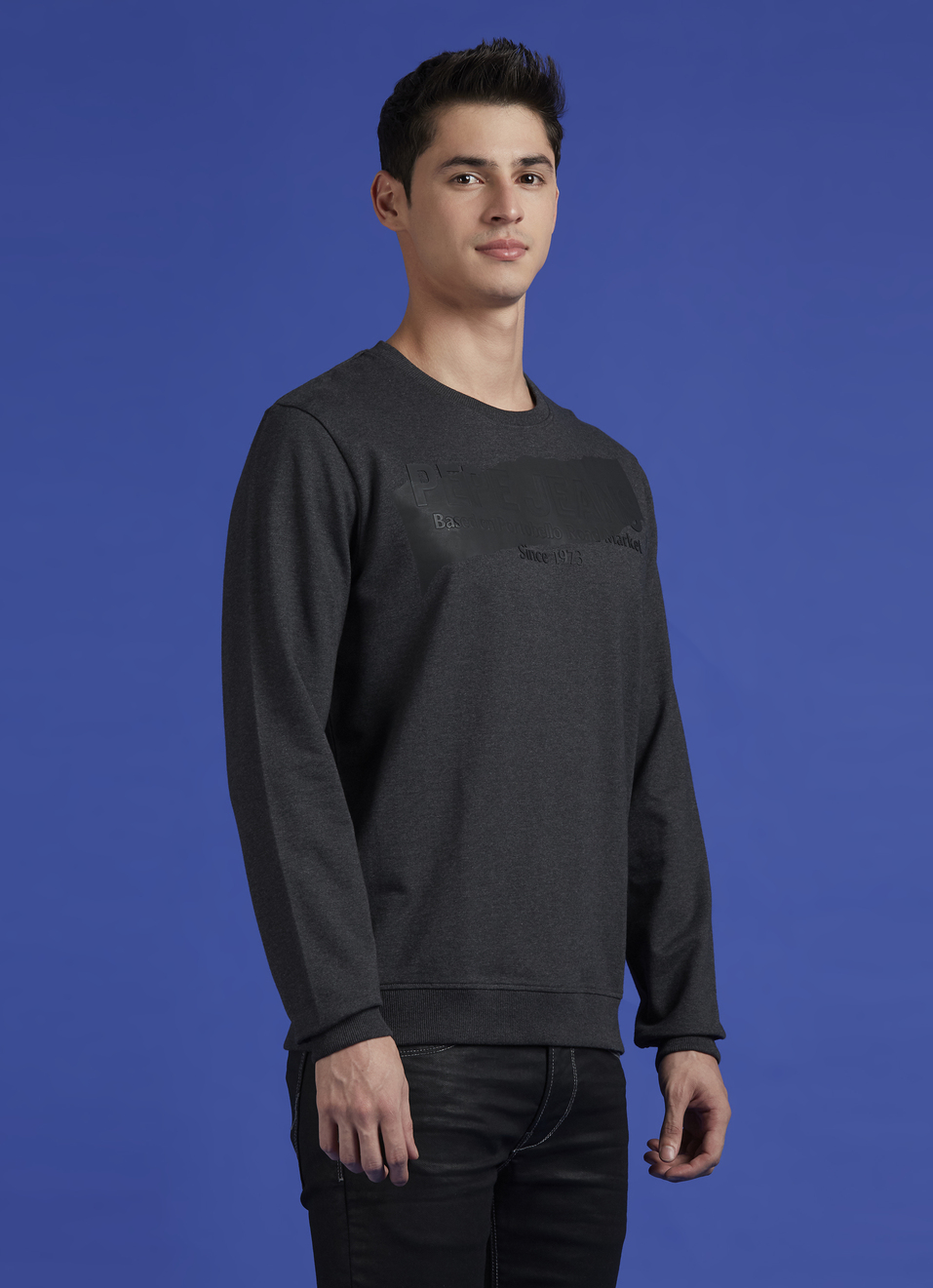 Grey Graphic Print Full Sleeve Sweatshirt, , large image number 3