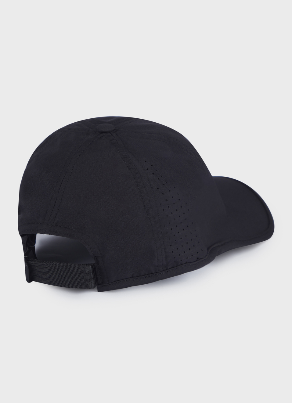 Men Black Sports Cap With Logo, , large image number 1