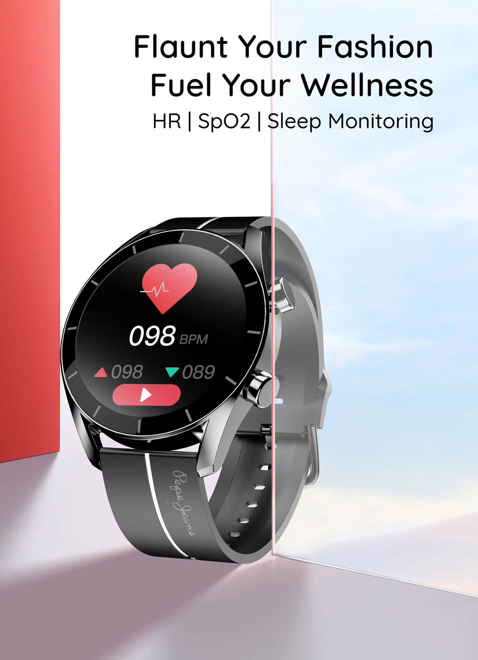 Pepe X Pebble 1.39" Bluetooth Calling Smartwatch, , large image number 3