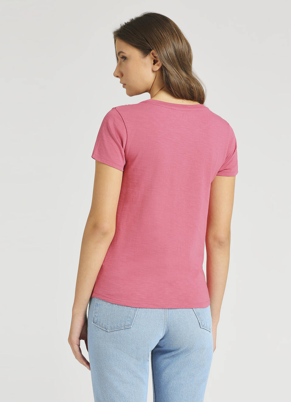 English Rose Pigment Graphic Print Short Sleeve T-shirt, , large image number 2