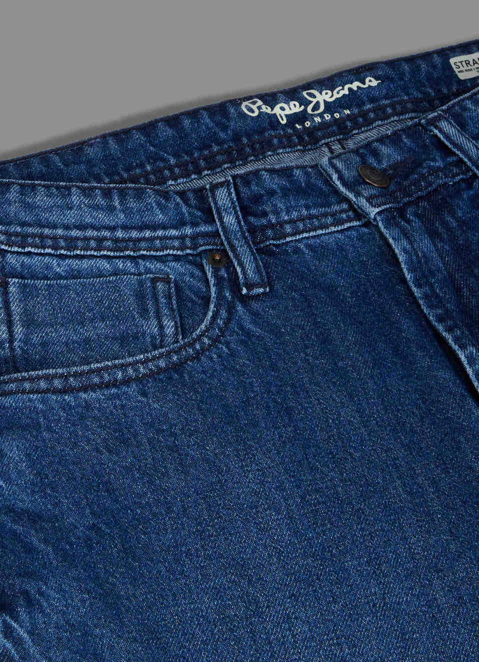 Men Blue Medium Dark Used Straight Fit Mid Rise Cargo Jeans, , large image number 5