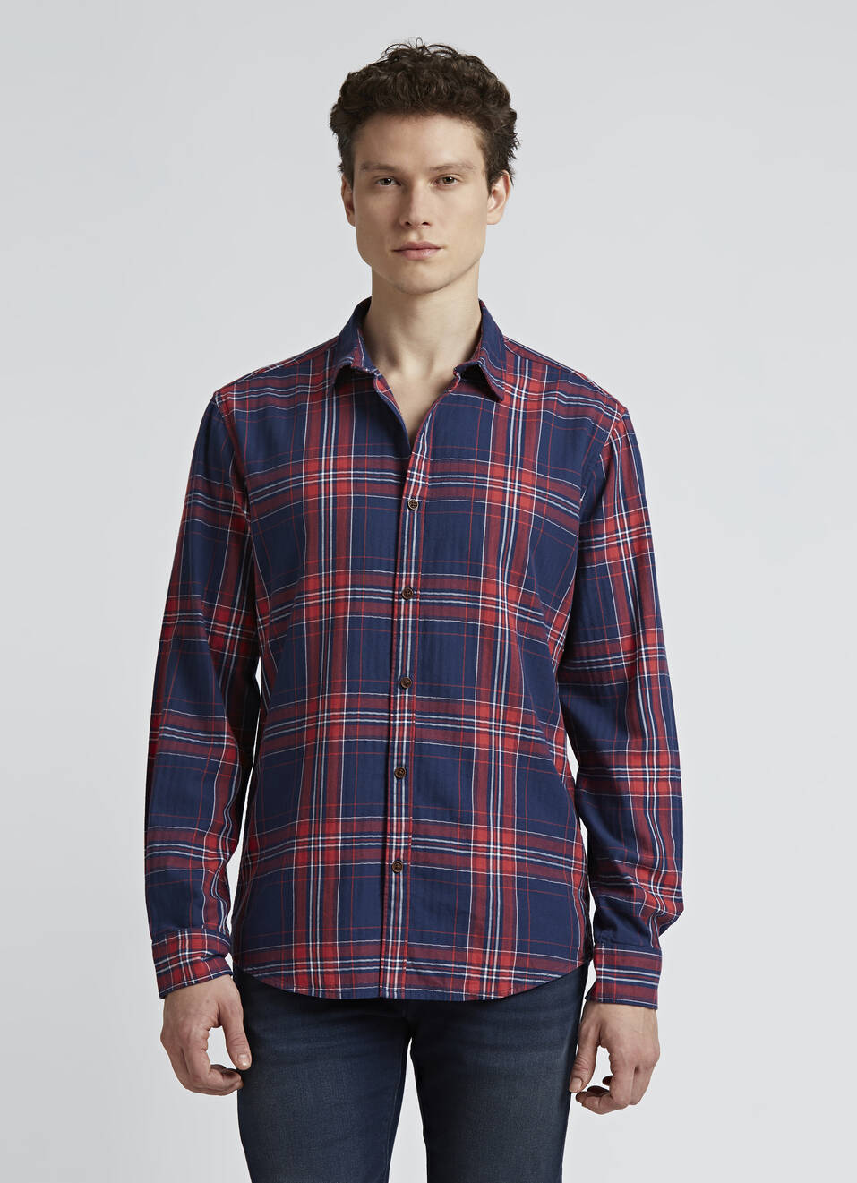 Blue And Red Check Full Sleeve Shirt, , large image number 1