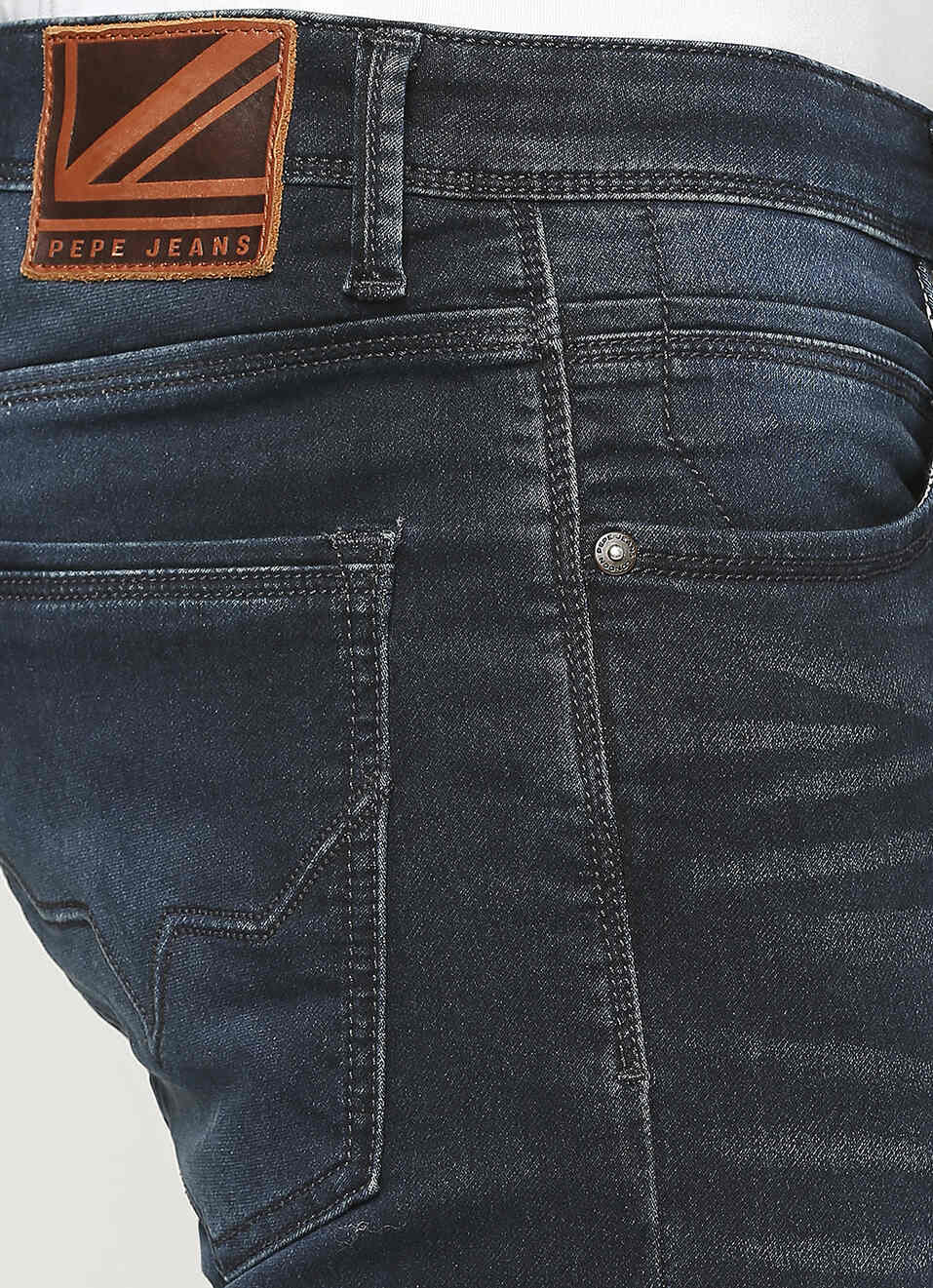 Vapour Blue Low Rise Slim Fit Tapered Jeans, , large image number 4