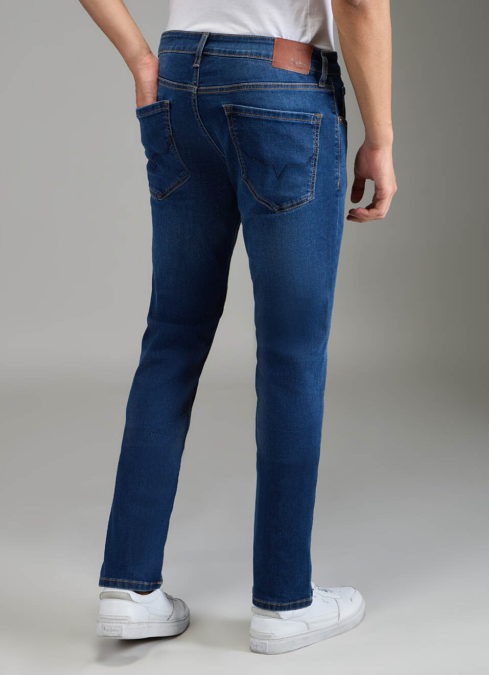 Men Blue Slim Fit Stretchable Jeans, , large image number 2