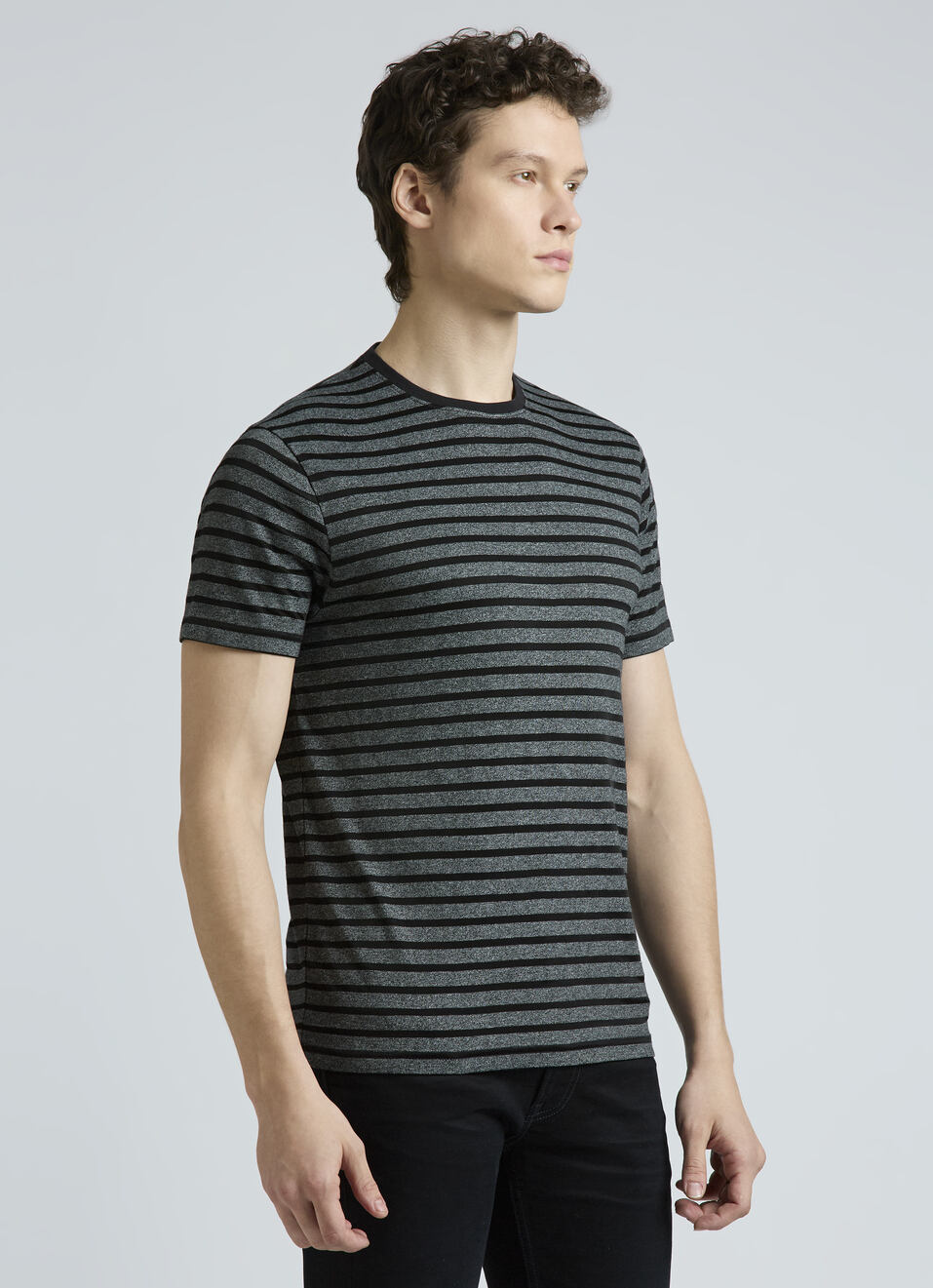 Black Stripes Short Sleeve T-shirt, , large image number 3