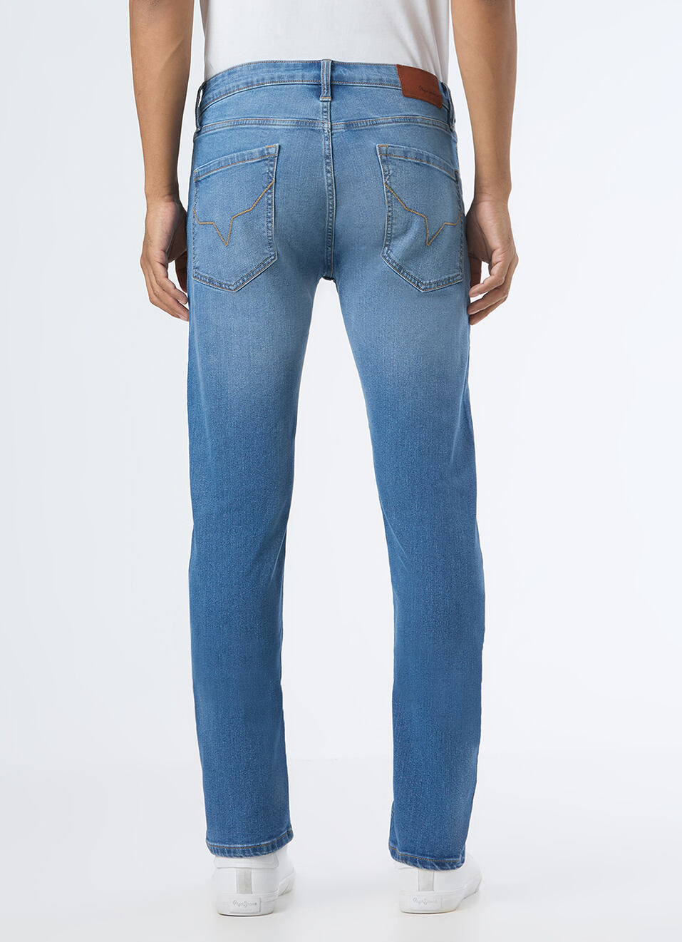 Men Blue Mid Rise Slim Fit Stretchable Jeans, , large image number 3