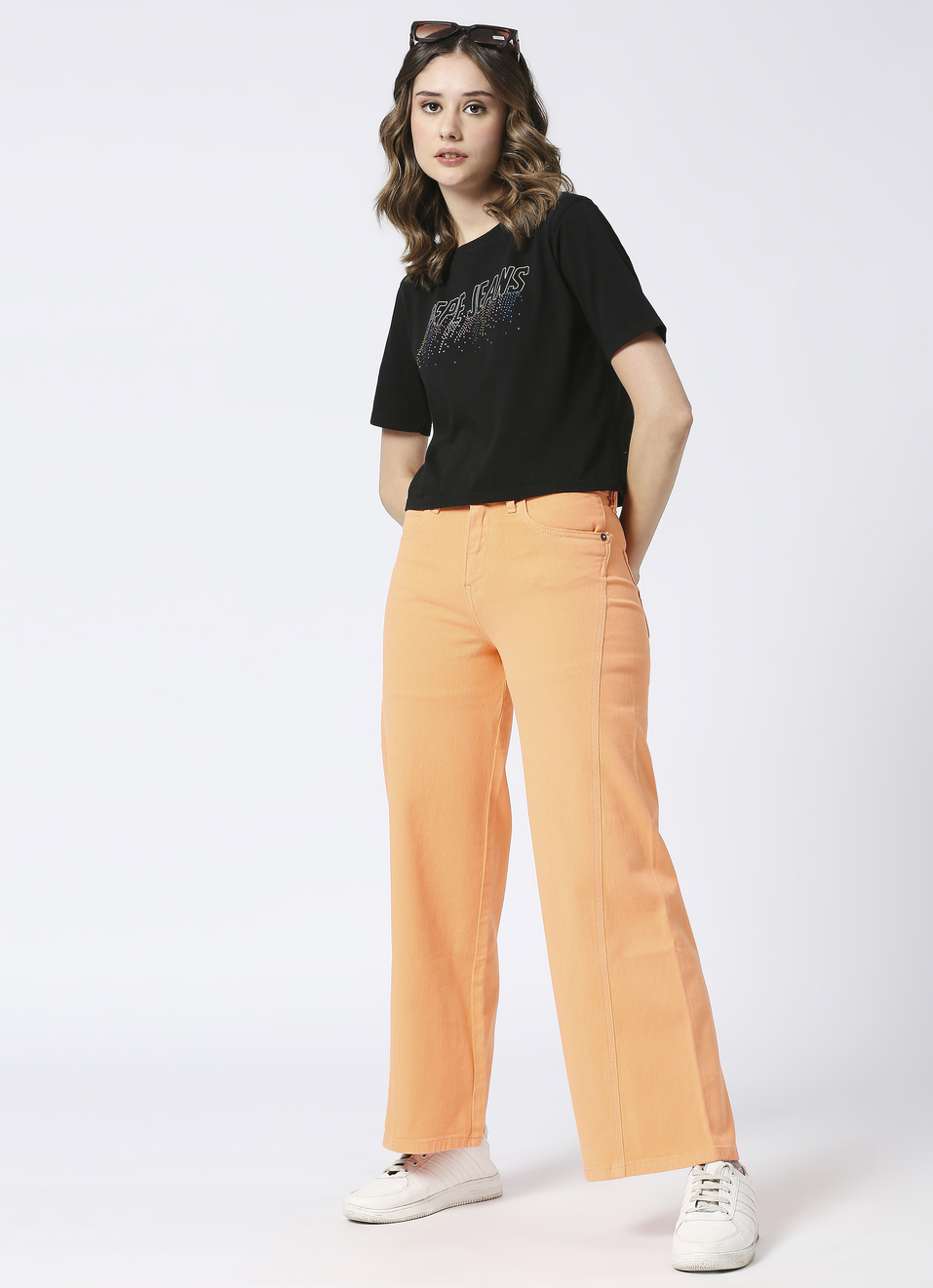 Wide Leg Loose Fit High Waist Jeans, , large image number 5