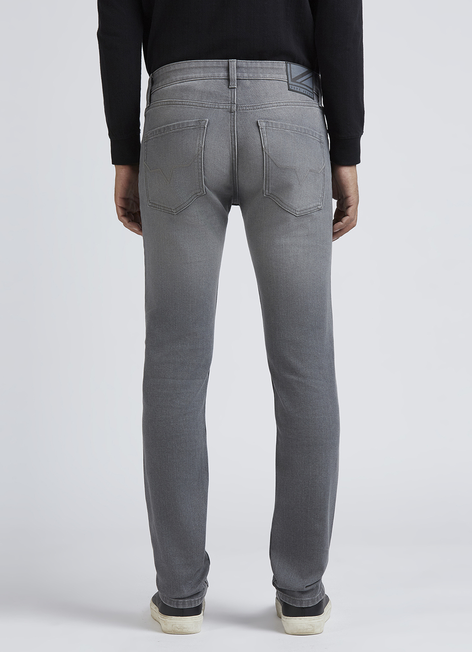 Vapour Grey Mid Waist Jeans, , large image number 3