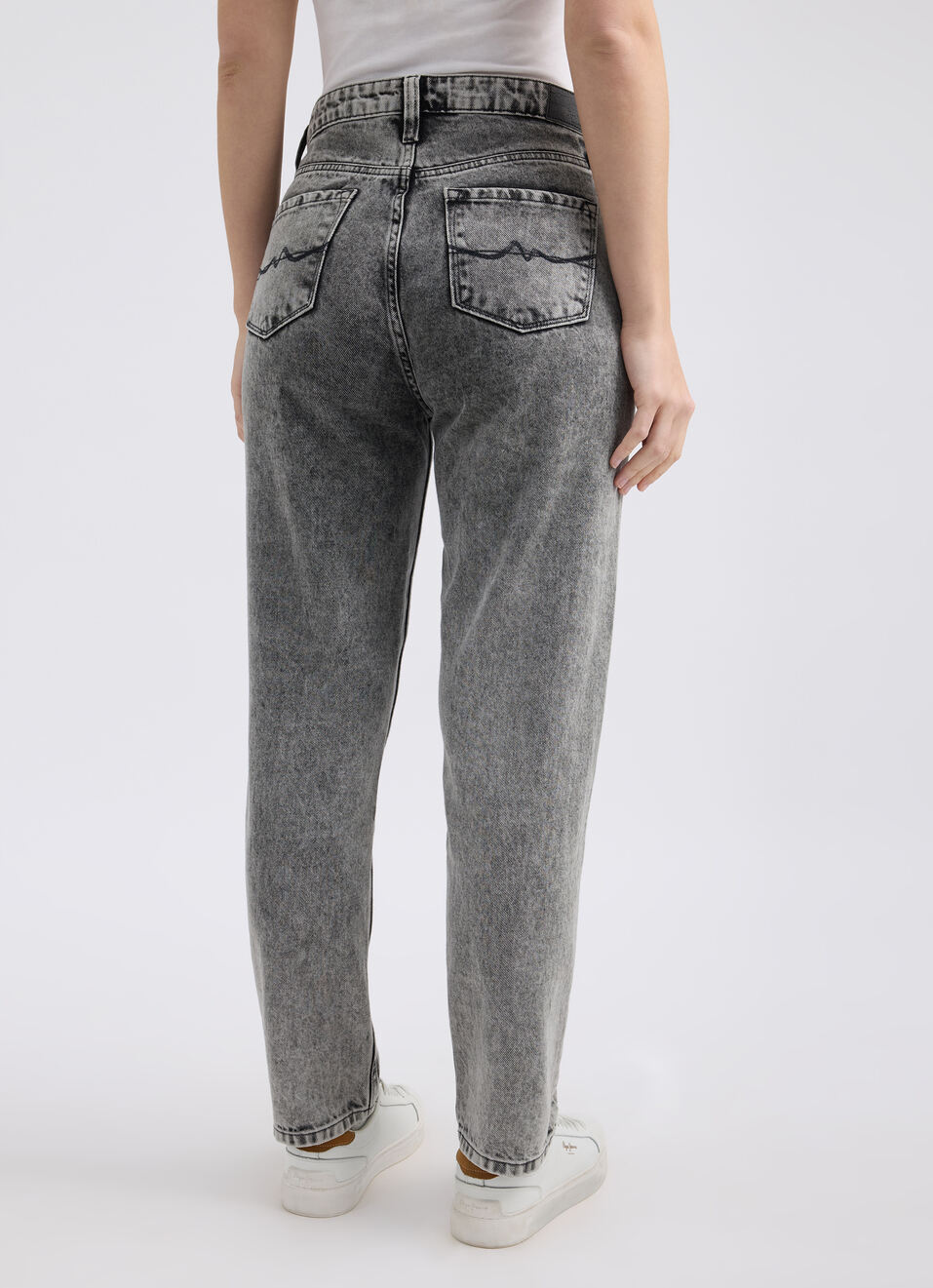 Women Grey Mom Fit High Rise Jeans, , large image number 2