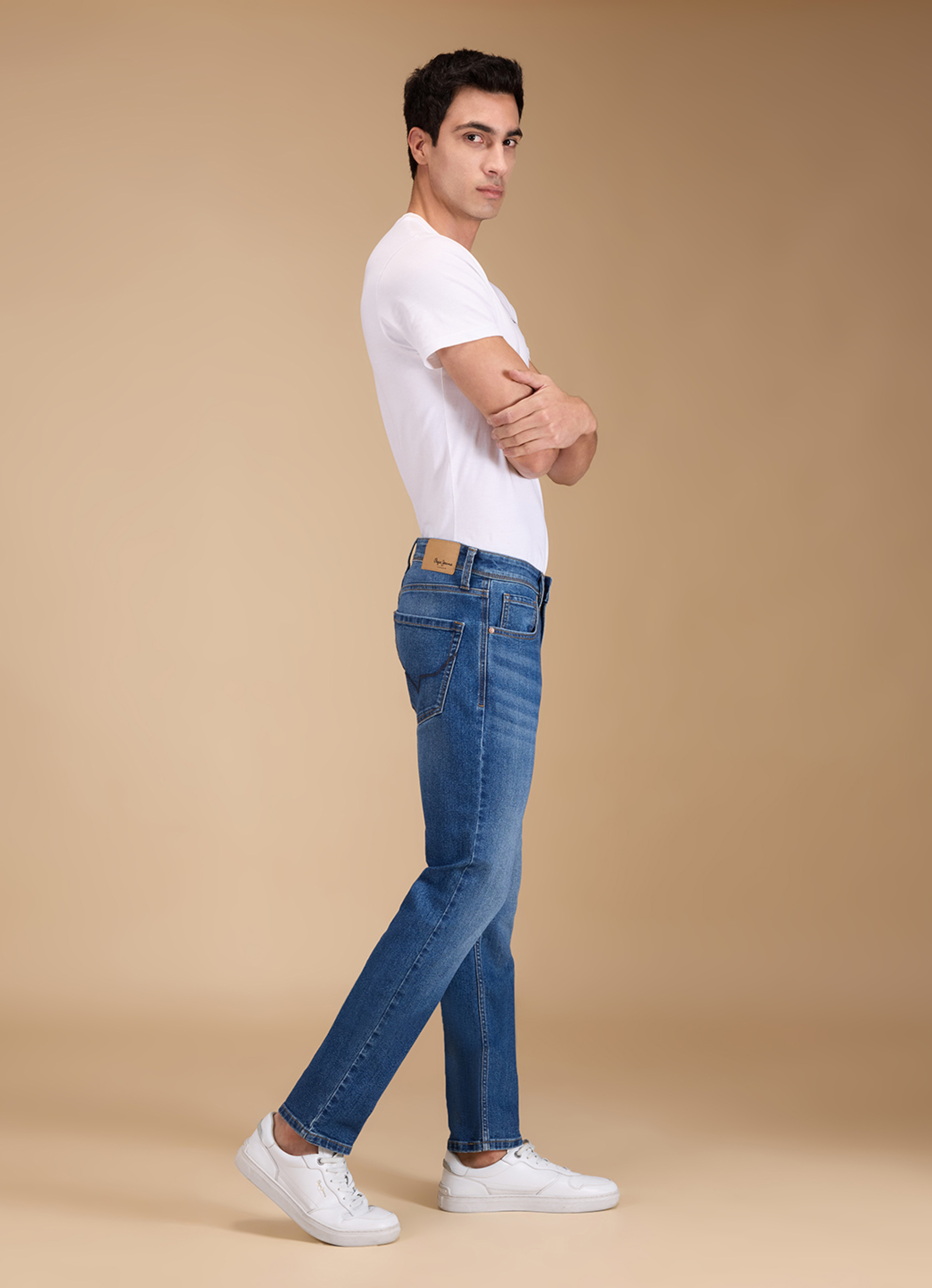 Men Blue Mid Rise Slim Fit Jeans, , large image number 10