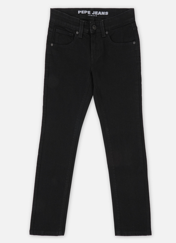 Boys  Black Mid Waist Slim Powerflex Jeans