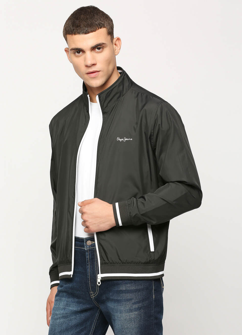 BLACK LIGHTWEIGHT FULL SLEEVE JACKET, , large image number 0